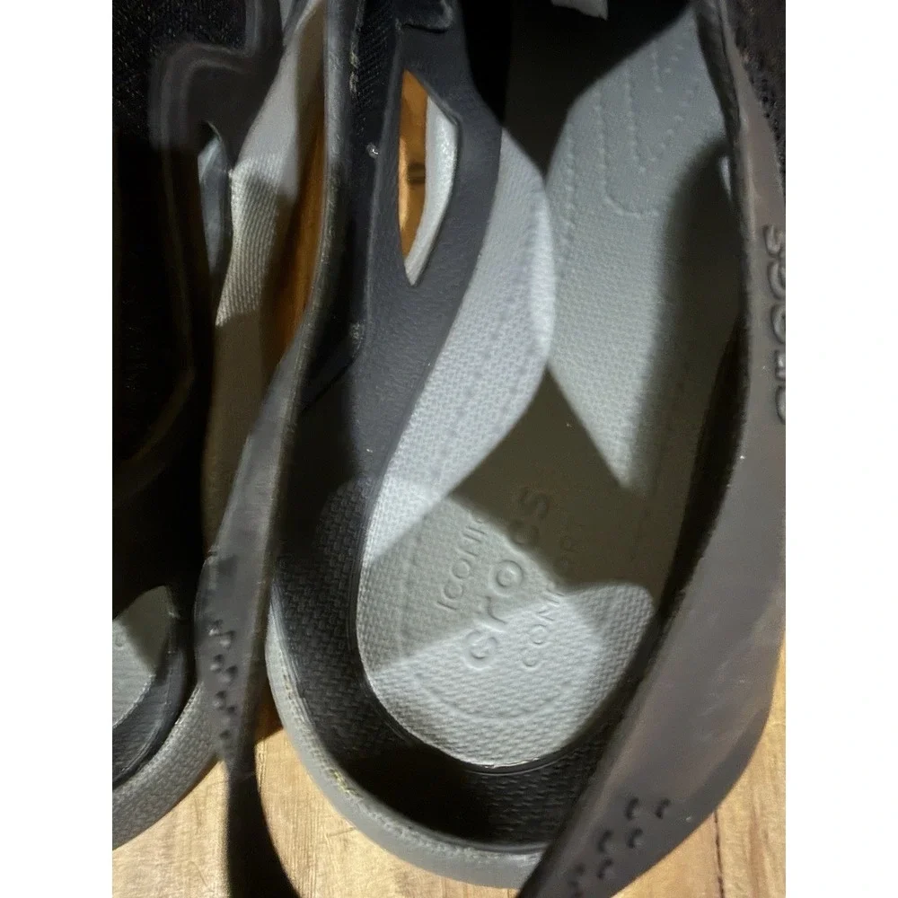Crocs Men's 8 Swiftwater Mesh Wave Black‎ Sandals Slides Water Boat Beach Shoes